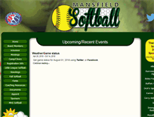 Tablet Screenshot of mansfieldgirlssoftball.com